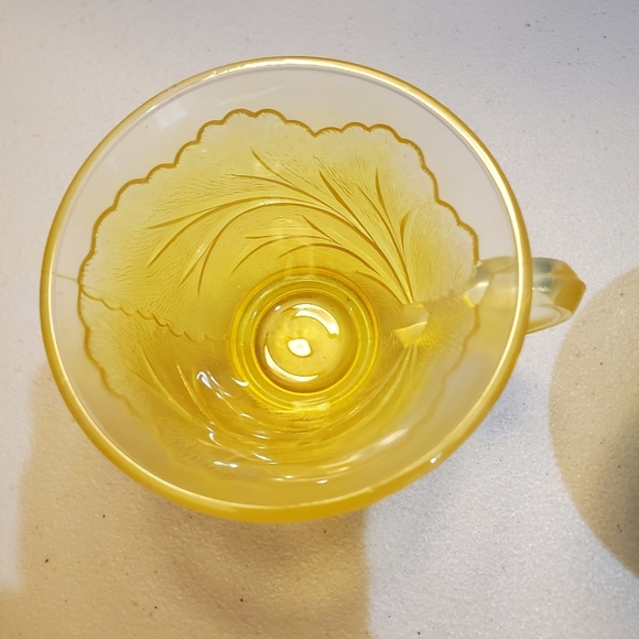 Indiana Glass Pebble Leaf Cups Set 6 Blue Yellow Green Pink SPRING - Picture 10 of 16